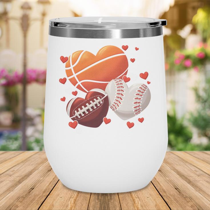 Football Basketball Baseball Heart Valentine Boys Men Kid Wine Tumbler Football Basketball Baseball Heart Valentine Boys Men Kid Wine Tumbler