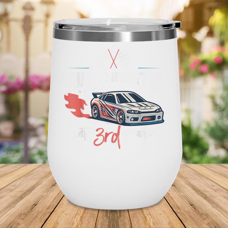 Full Throttle Into Third 3rd Grade Race Car Back To School Wine Tumbler