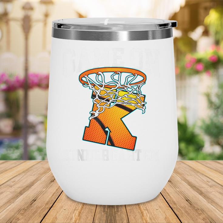Game On Kindergarten Basketball Back To School Student Boys Wine Tumbler Game On Kindergarten Basketball Back To School Student Boys Wine Tumbler