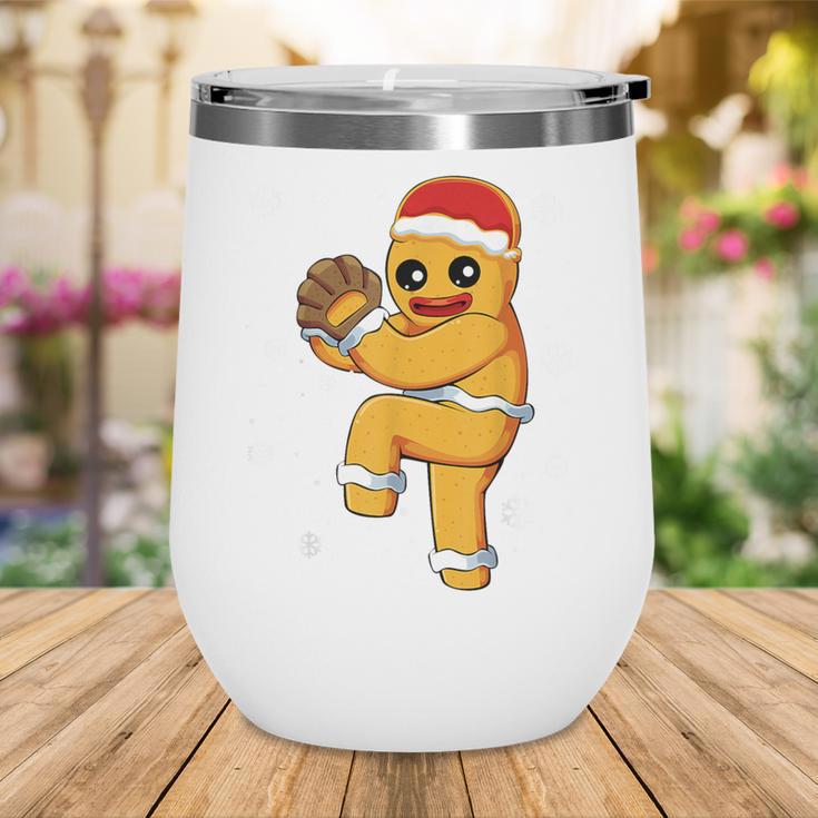 Gingerbread Man Baseball Christmas Wine Tumbler Gingerbread Man Baseball Christmas Wine Tumbler