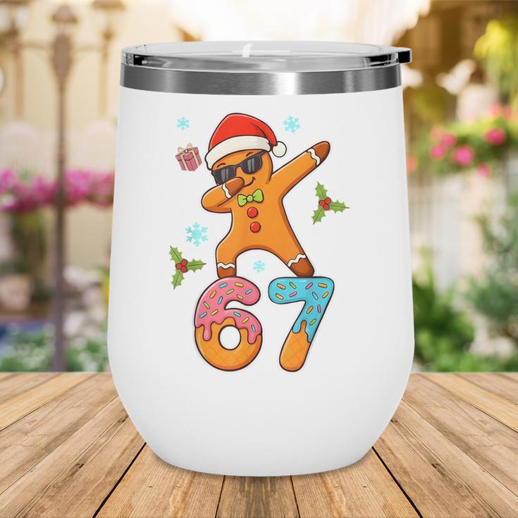 Gingerbread Six Seven 67 Ice Cream Drip Baseball Wine Tumbler