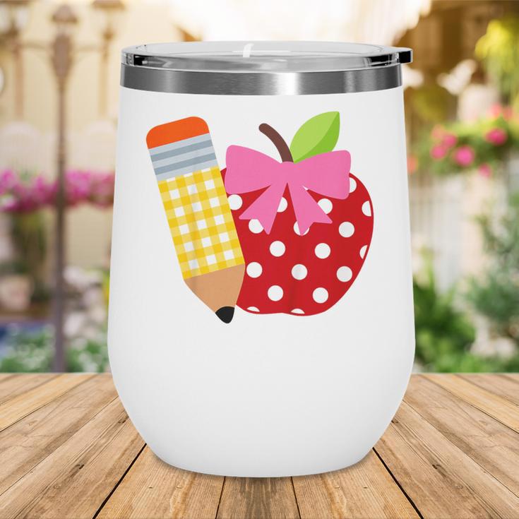 Girls Back To School Apple Toddler First Day Of Preschool Wine Tumbler Girls Back To School Apple Toddler First Day Of Preschool Wine Tumbler