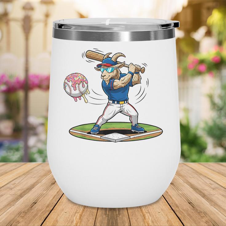 Goat Baseball Player With Bat And Ball Drip Animal Sports Wine Tumbler Goat Baseball Player With Bat And Ball Drip Animal Sports Wine Tumbler