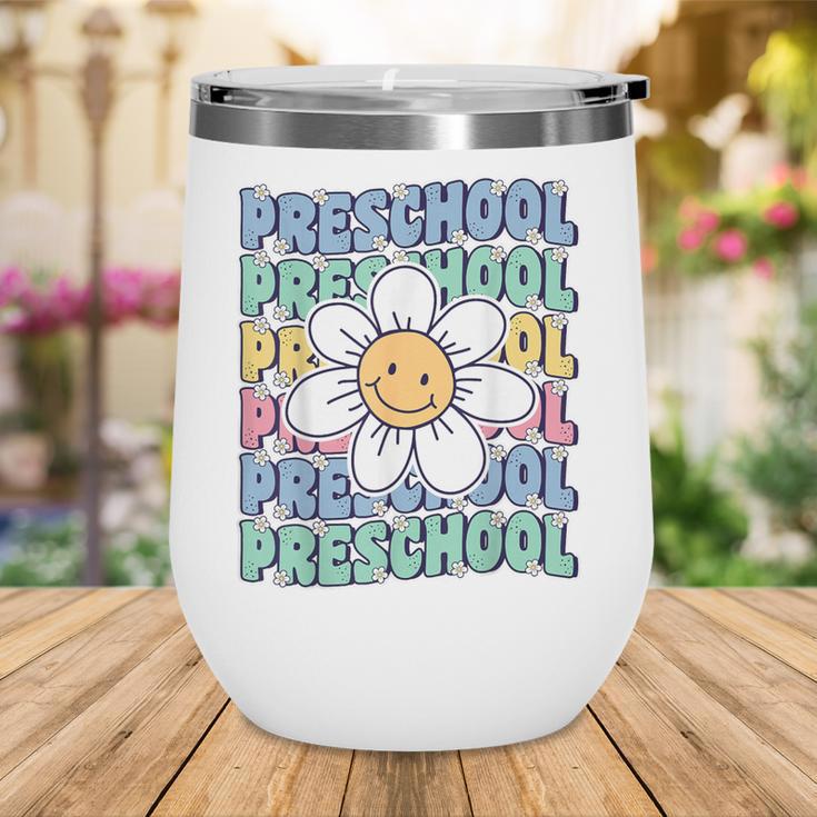 Groovy Preschool Cute Back To School First Day Of Pre K Wine Tumbler Groovy Preschool Cute Back To School First Day Of Pre K Wine Tumbler