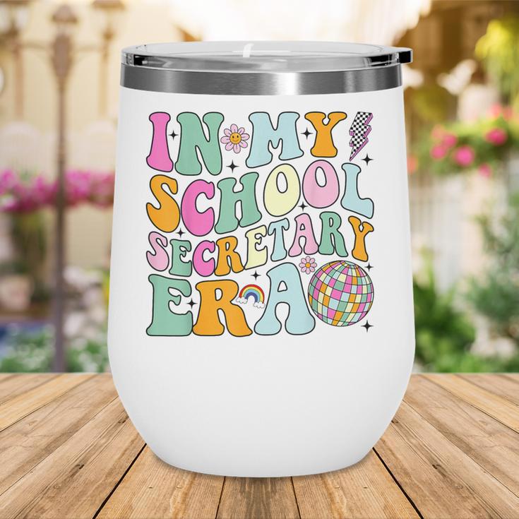 Groovy In My School Secretary Era Back To School Wine Tumbler