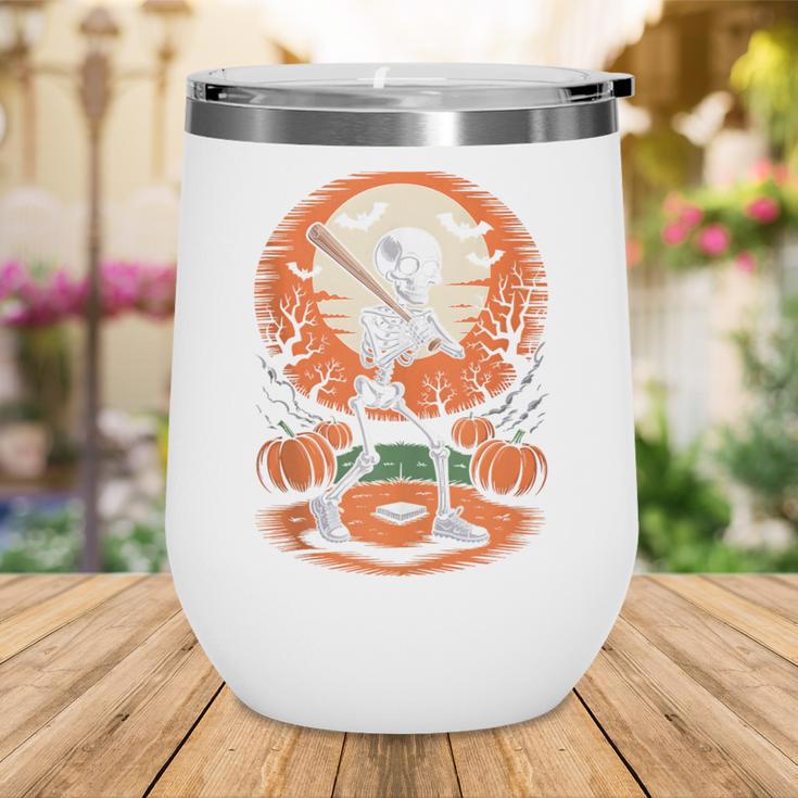 Halloween Skeleton Baseball Player Costume Men Boys Kids Wine Tumbler Halloween Skeleton Baseball Player Costume Men Boys Kids Wine Tumbler