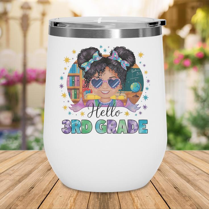 Hello 3rd Grade Girl Back To School Kids Boys Girls Wine Tumbler