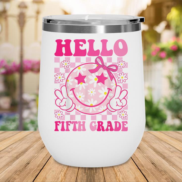 Hello Fifth Grade Coquette Bow Back To School 5th Grade Girl Wine Tumbler Hello Fifth Grade Coquette Bow Back To School 5th Grade Girl Wine Tumbler