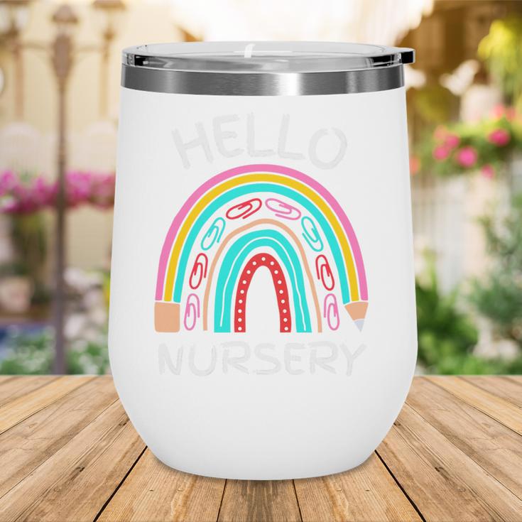 Hello Nursery Pencil Rainbow Back To School Boys Girls Premium Tri-Blend Wine Tumbler Hello Nursery Pencil Rainbow Back To School Boys Girls Premium Tri-Blend Wine Tumbler