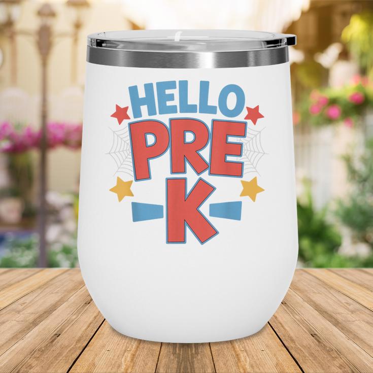 Hello Pre-K Preschool Squad Spider Back To School First Day Wine Tumbler Hello Pre-K Preschool Squad Spider Back To School First Day Wine Tumbler