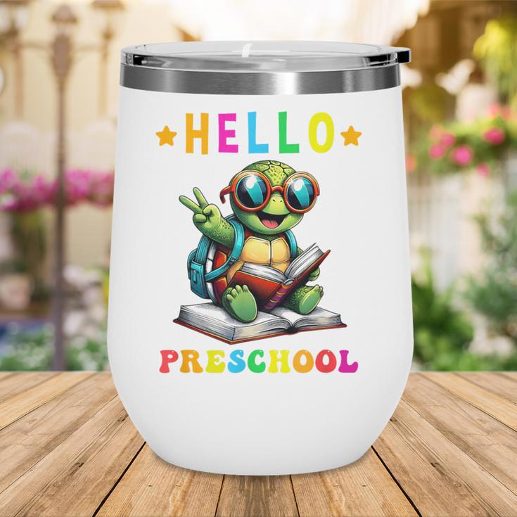 Hello Turtle Lovers From Back To School For Boys And Girls Wine Tumbler Hello Turtle Lovers From Back To School For Boys And Girls Wine Tumbler