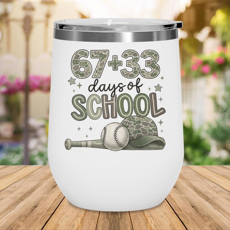HUGvyn 6733 Days Of School Baseball 100 Days Camo Cap Boys Wine Tumbler HUGvyn 6733 Days Of School Baseball 100 Days Camo Cap Boys Wine Tumbler