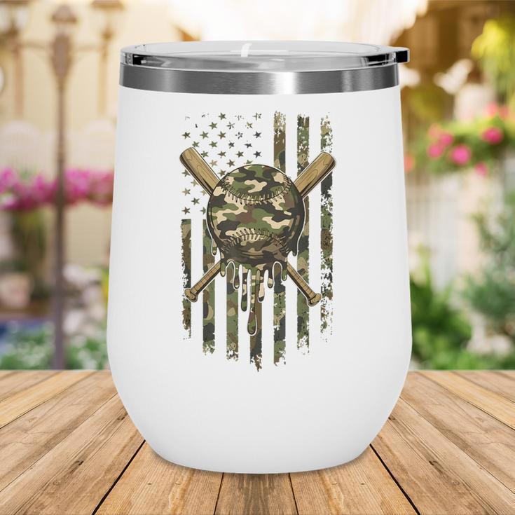 Ice Cream Baseball Drip For Boys Camo USA Flag Camouflage Wine Tumbler Ice Cream Baseball Drip For Boys Camo USA Flag Camouflage Wine Tumbler