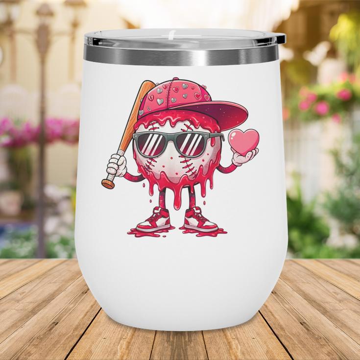 Ice Cream Drip Baseball Valentine's Day Spots Baseball Drip Wine Tumbler Ice Cream Drip Baseball Valentine's Day Spots Baseball Drip Wine Tumbler