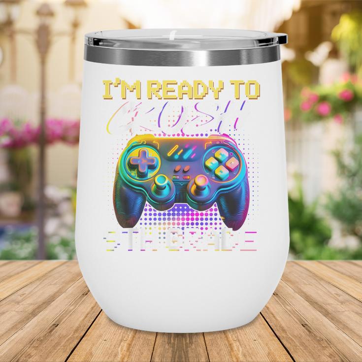 I'm Ready To Crush 9th Grade Back To School Video Game Boys Wine Tumbler