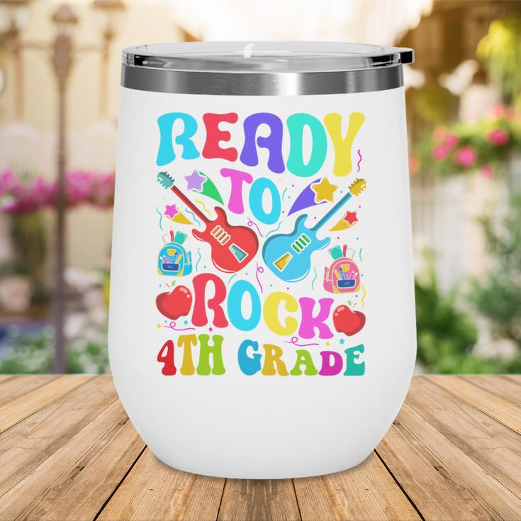 Im Ready To Rock 4th Grade Back To School 4th Grade Guitar Performance Wine Tumbler