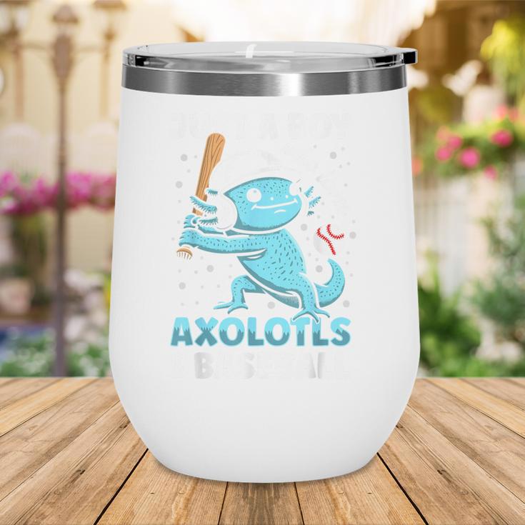 Just A Boy Who Loves Axolotls & Baseball Wine Tumbler Just A Boy Who Loves Axolotls & Baseball Wine Tumbler