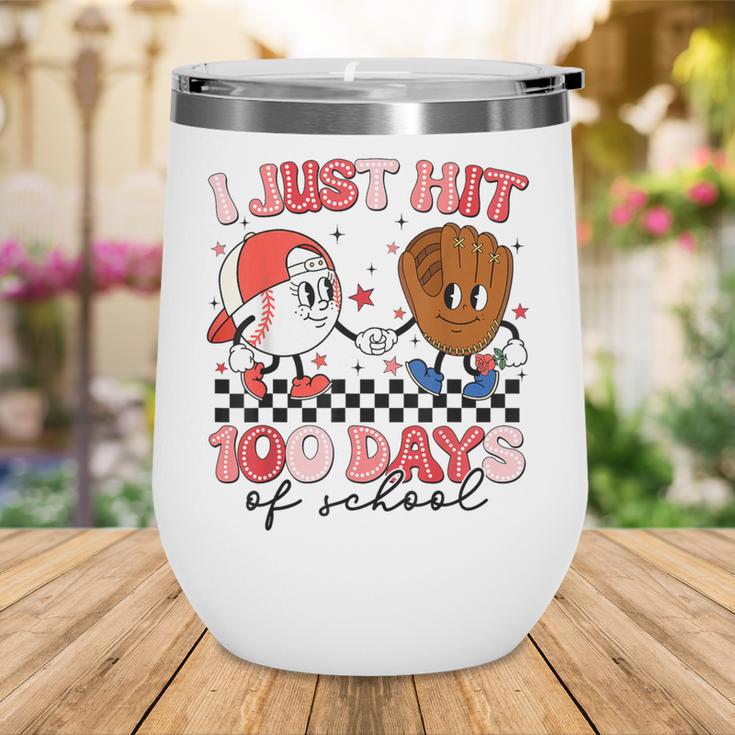 I Just Hit 100 Days Of School Baseball Boy Girl Teacher Wine Tumbler