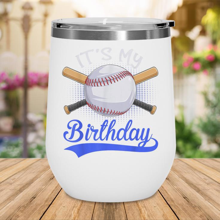 Kids 8th Baseball Birthday Party Boys Sport Fan 8 Years Old Wine Tumbler