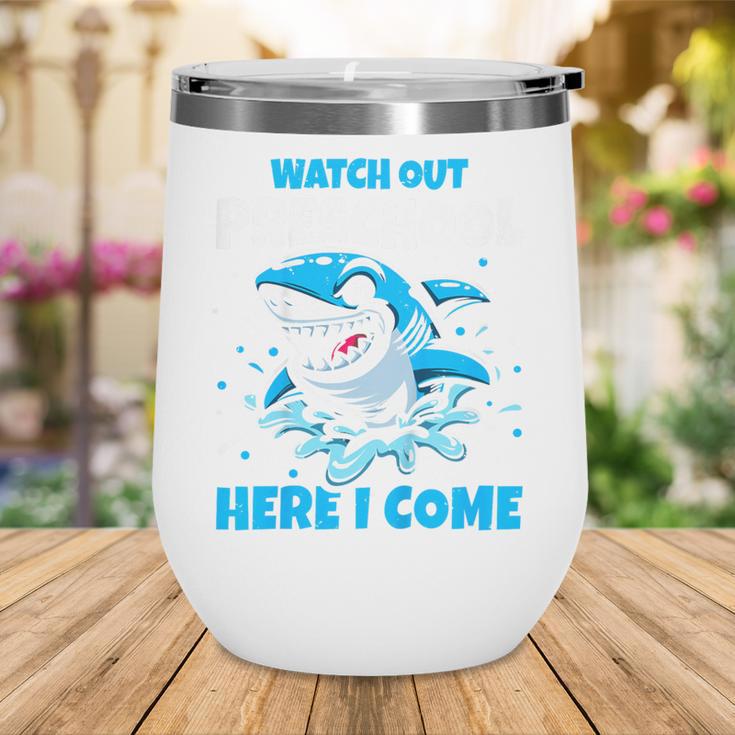 Kids Back To School Watch Out Preschool Here I Come Shark Boys Wine Tumbler