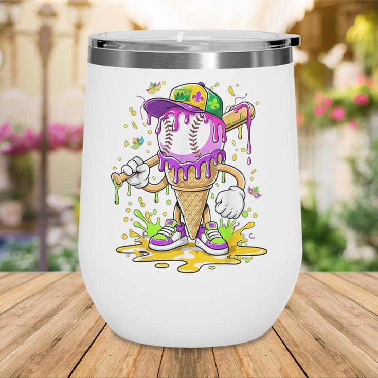 Kids Baseball Drip Ice Cream Apparel Kids Boys Mardi Gras Wine Tumbler