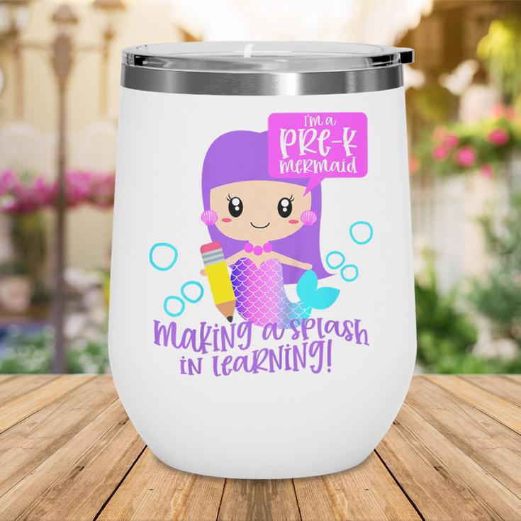 Kids Pre K Mermaid Back To School Toddler Girl First Day Of Prek Wine Tumbler