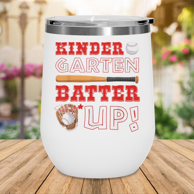 Kindergarten Batter Up Back To School Baseball Player Boys Wine Tumbler