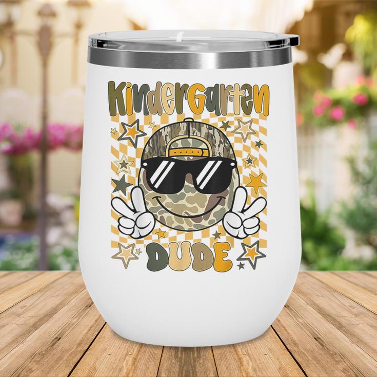 Kindergarten Camo Camouflage Smile Face Back To School Kids Wine Tumbler Kindergarten Camo Camouflage Smile Face Back To School Kids Wine Tumbler