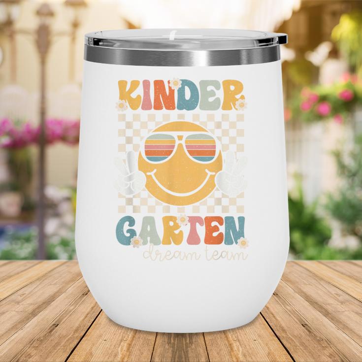 KinderGarten Dream Team Smile Retro Back To School Kinder Wine Tumbler