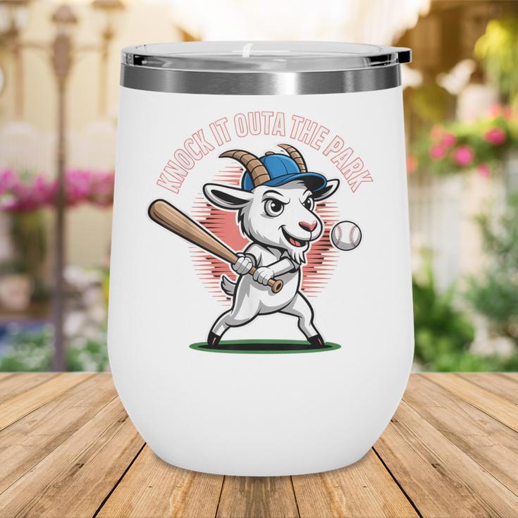 Knock It Outa The Park Baseball Goat Home Run Wine Tumbler Knock It Outa The Park Baseball Goat Home Run Wine Tumbler