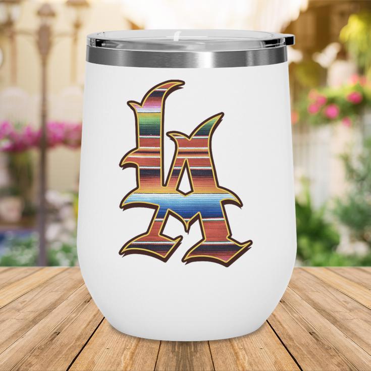 LA Sarape Los Angeles LA Sarape East LA Baseball Mexican Premium Tri-Blend Wine Tumbler
