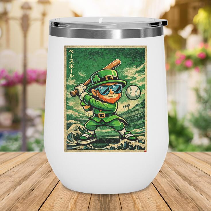Leprechaun Playing Baseball Japanese Art St Patricks Day Wine Tumbler Leprechaun Playing Baseball Japanese Art St Patricks Day Wine Tumbler