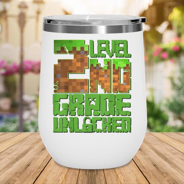 Level 2nd Grade Unlocked Game Pixel Kids Boy Back To School Wine Tumbler
