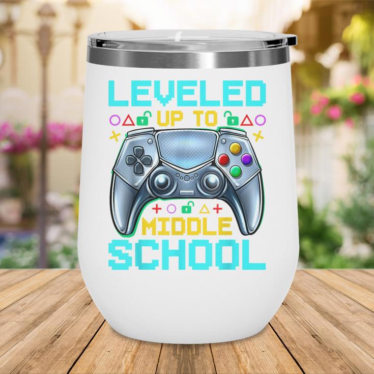 Leveled Up To Middle School Video Gamer Back To School Boys Wine Tumbler Leveled Up To Middle School Video Gamer Back To School Boys Wine Tumbler