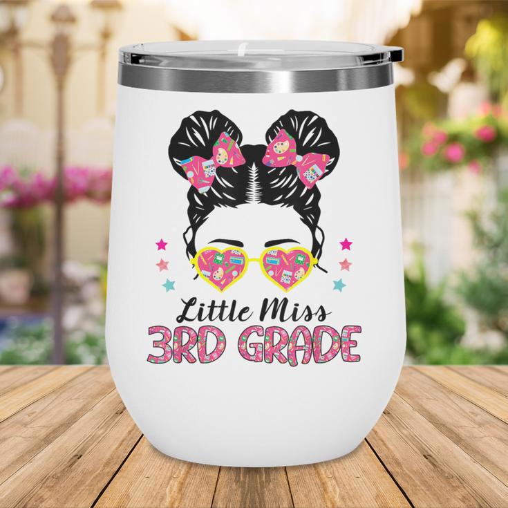 Little Miss 3rd Grade Messy Bun Back To School Wine Tumbler Little Miss 3rd Grade Messy Bun Back To School Wine Tumbler