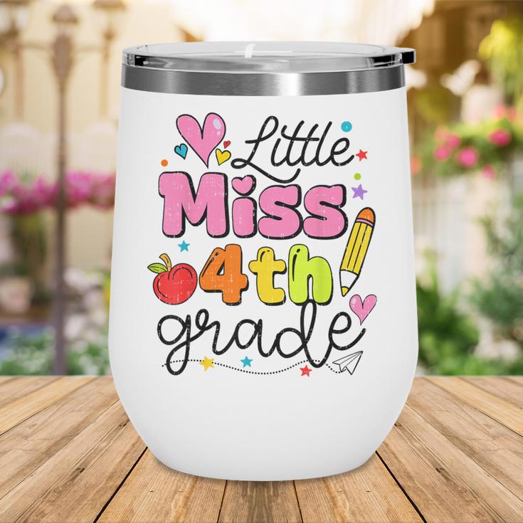 Little Miss 4th Grade Back To School Cute Fourth Grade Girls Wine Tumbler Little Miss 4th Grade Back To School Cute Fourth Grade Girls Wine Tumbler