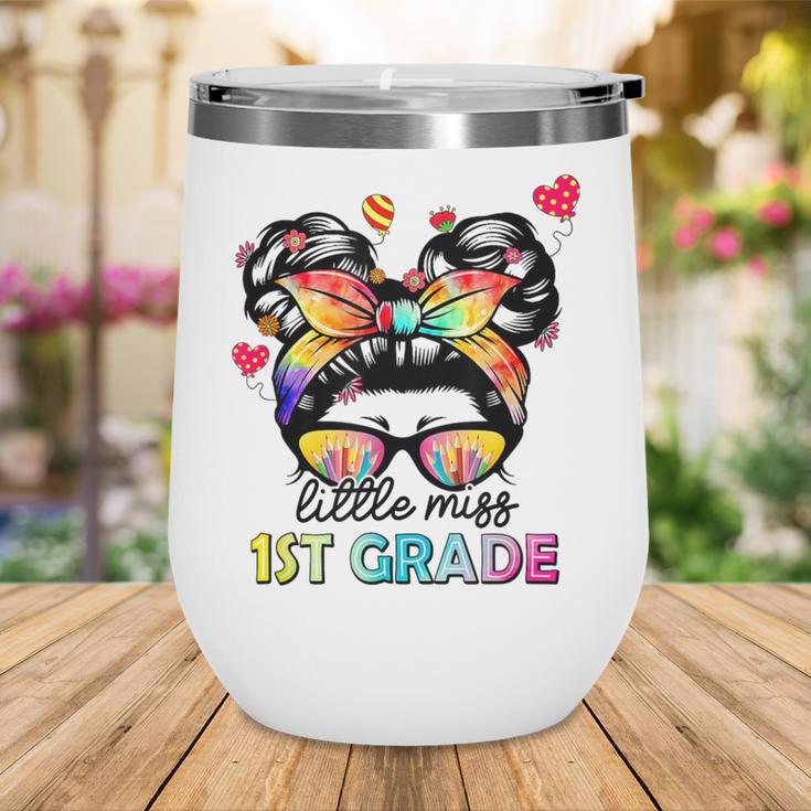 Little Miss First Grade Back To School 1st Grade Girls Wine Tumbler Little Miss First Grade Back To School 1st Grade Girls Wine Tumbler