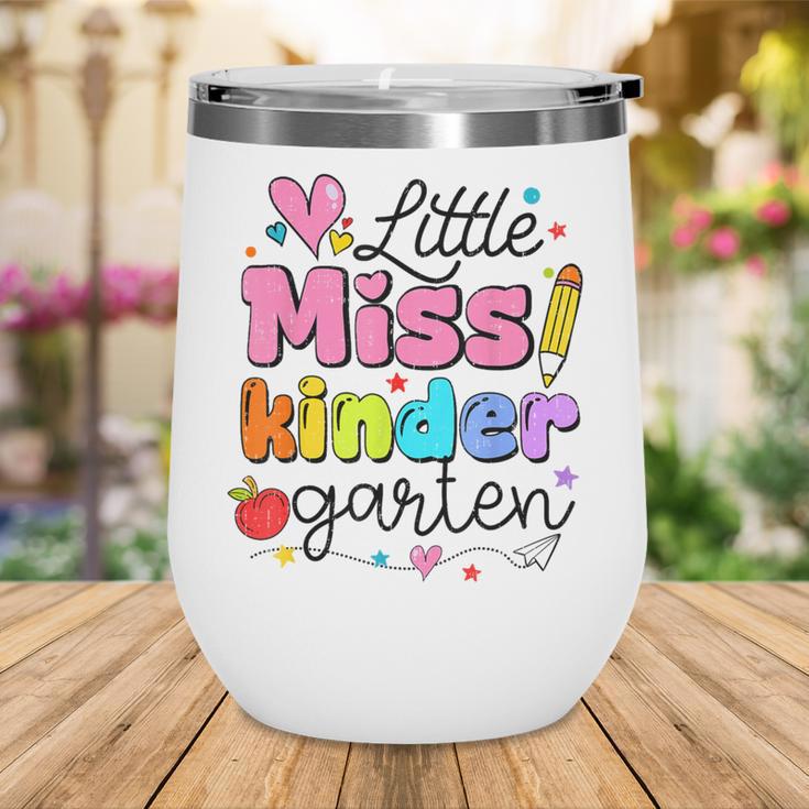Little Miss Kindergarten Back To School Cute Kinder Girls Wine Tumbler Little Miss Kindergarten Back To School Cute Kinder Girls Wine Tumbler