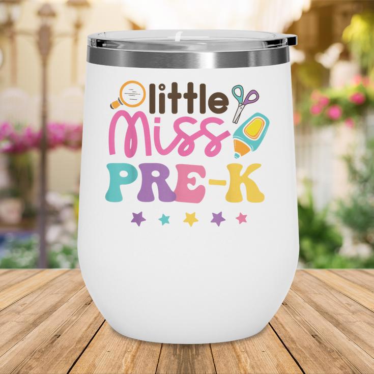 Little Miss Pre-K Preschool First Day Back To School Girls Wine Tumbler
