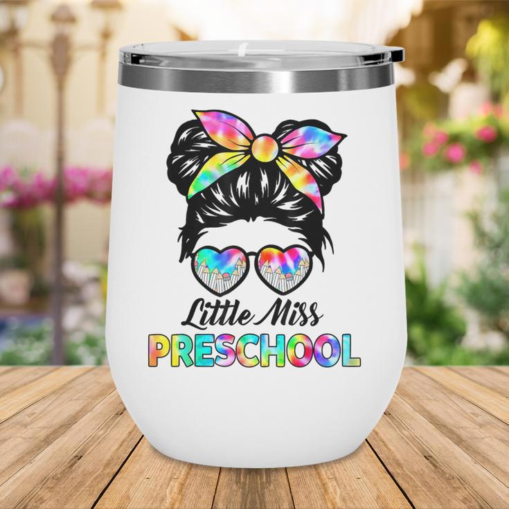 Little Miss Preschool First Day Back To School Girls Kids Wine Tumbler