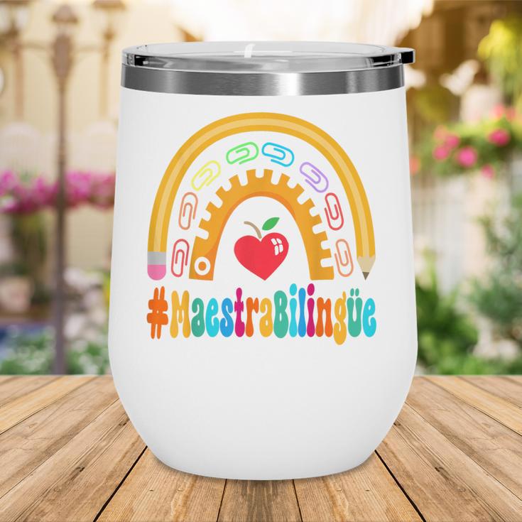 Maestra Bilingüe Appreciation Week Back To School Wine Tumbler