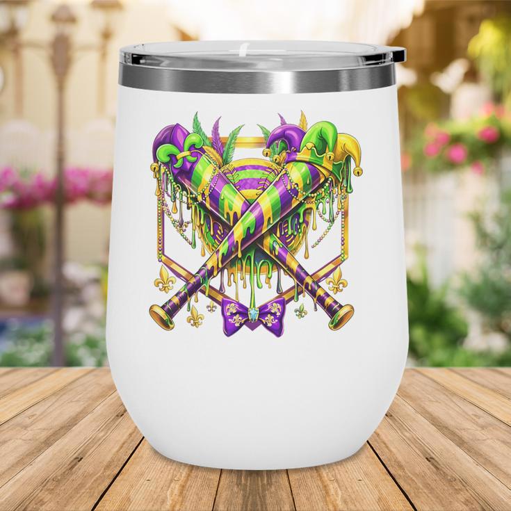 Mardi Gras Baseball Jester Hat New Orleans Men Women Kid Wine Tumbler Mardi Gras Baseball Jester Hat New Orleans Men Women Kid Wine Tumbler