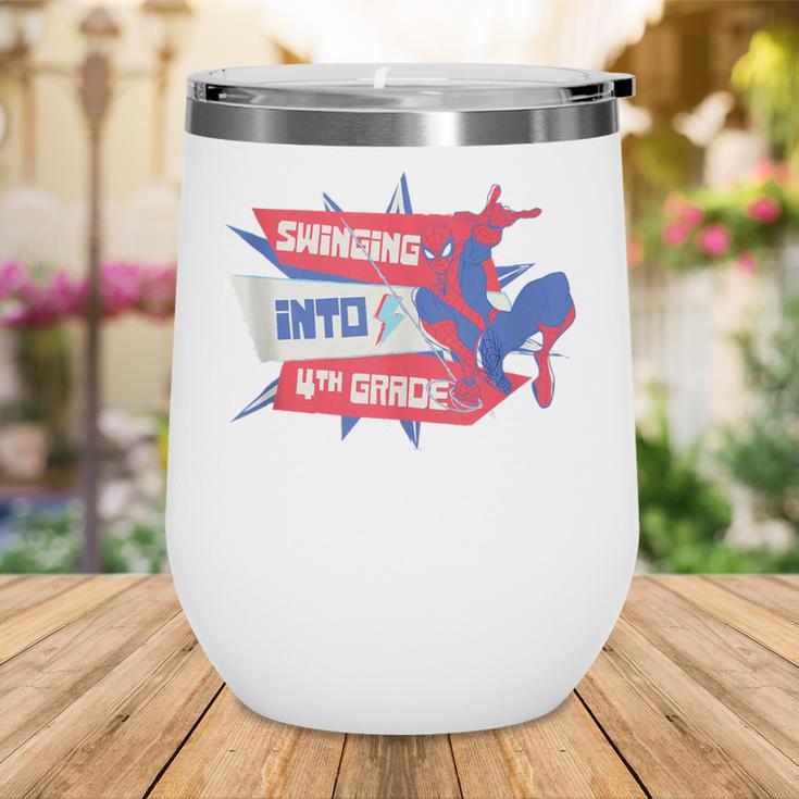 Marvel Spider-Man Swinging Into 4th Grade Back To School Wine Tumbler