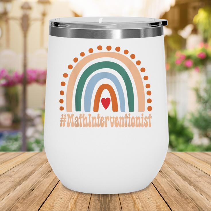 Math Interventionist Rainbow Appreciation Day Back To School Wine Tumbler