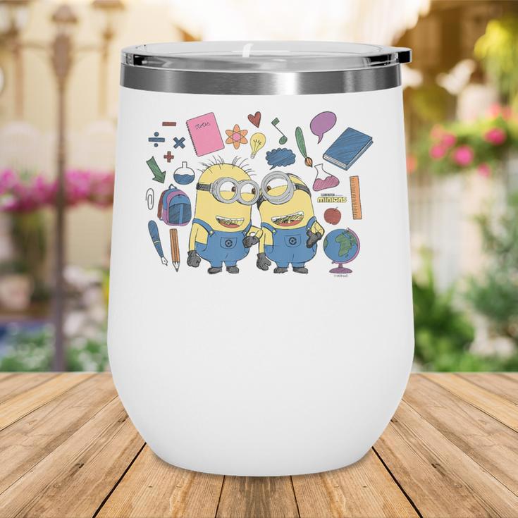 Minions Back To School Sketched Wine Tumbler Minions Back To School Sketched Wine Tumbler
