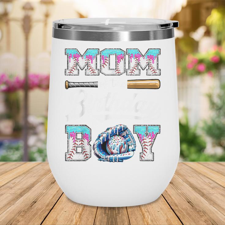 Mom Of The Birthday Boy Baseball Ice Cream Drip Matching Wine Tumbler Mom Of The Birthday Boy Baseball Ice Cream Drip Matching Wine Tumbler
