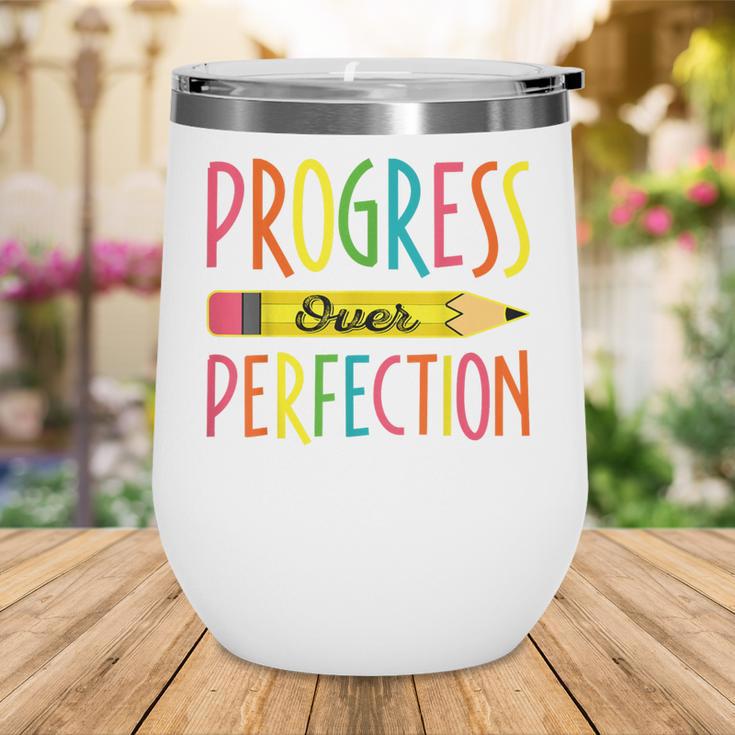 Motivational Quotes Back To School Progress Over Perfection Wine Tumbler Motivational Quotes Back To School Progress Over Perfection Wine Tumbler