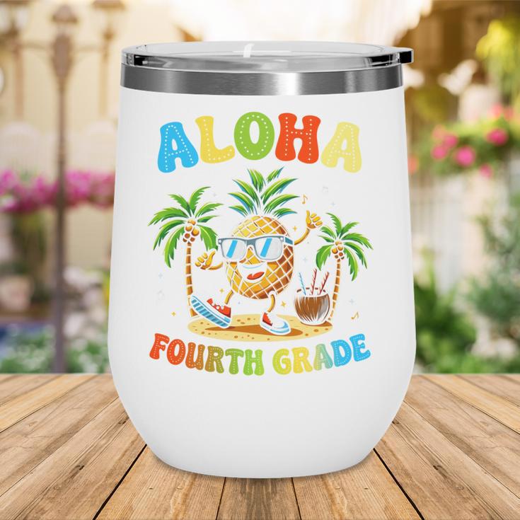 Pinapple Beach Back To School Day Aloha Fourth Grade Performance Wine Tumbler Pinapple Beach Back To School Day Aloha Fourth Grade Performance Wine Tumbler