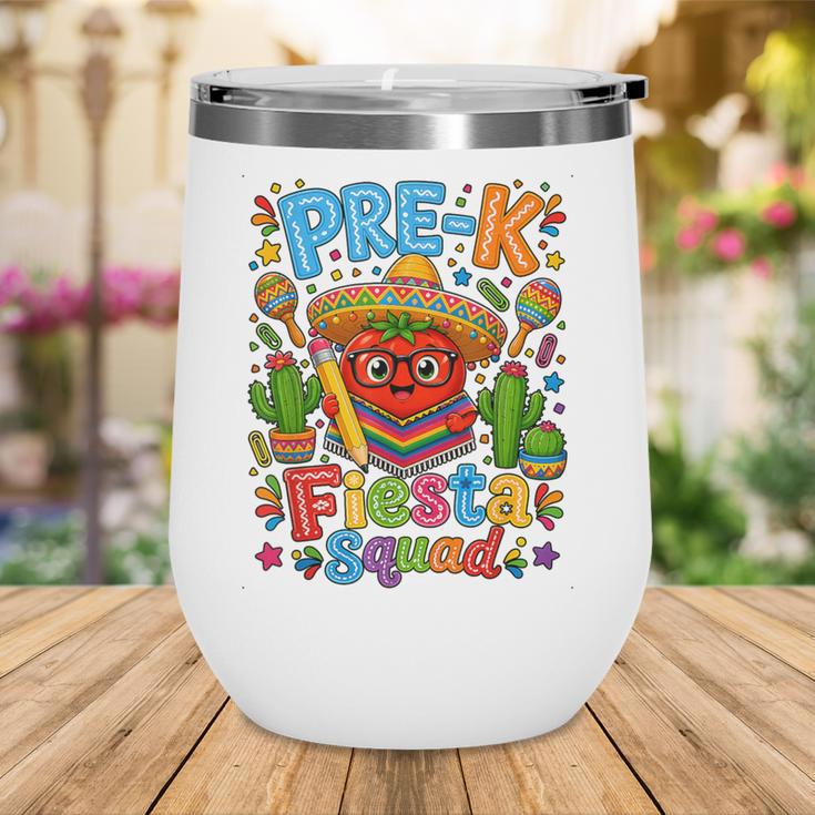 Pre-K Fiesta Squad Cute Tomato Back To School Party Wine Tumbler Pre-K Fiesta Squad Cute Tomato Back To School Party Wine Tumbler