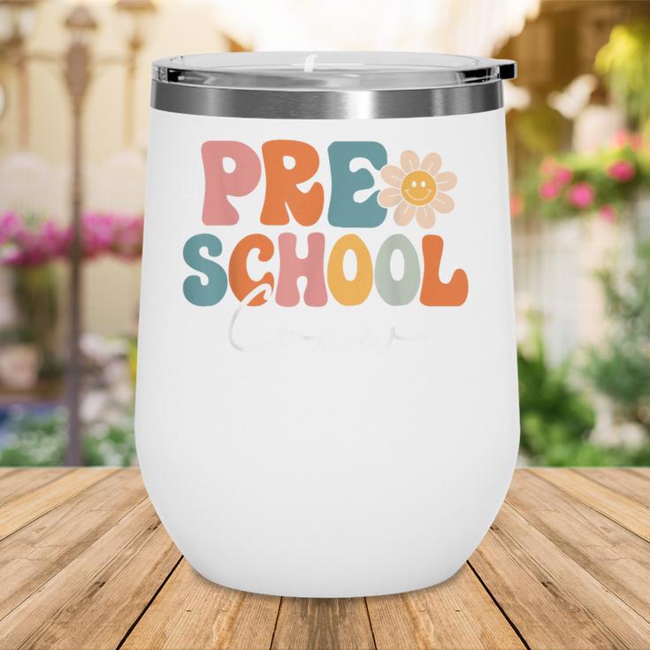 Preschool Crew Team Retro Groovy Vintage Back To School Wine Tumbler Preschool Crew Team Retro Groovy Vintage Back To School Wine Tumbler
